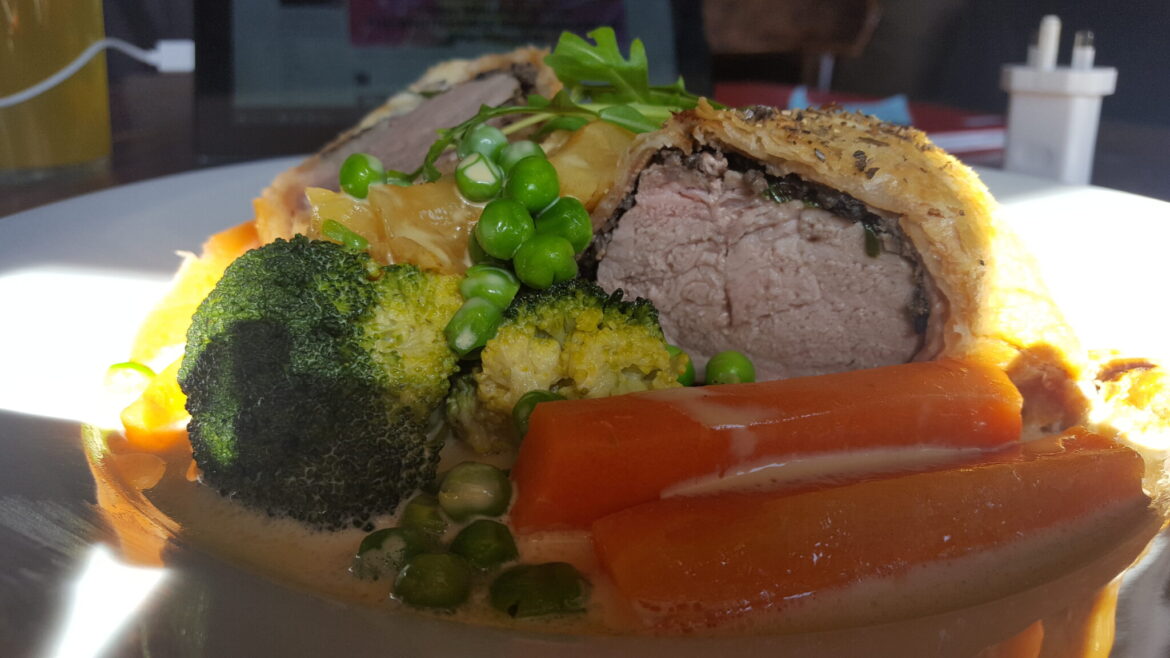 Pork Wellington from the Chef's specials menus at Cowper Arms Digswell Pub